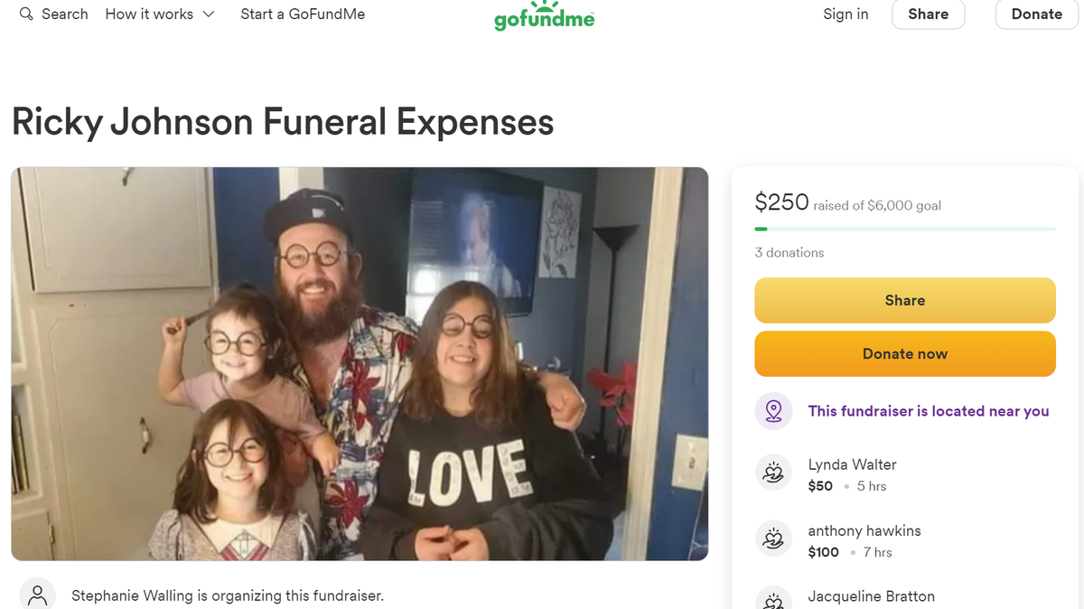 The family of Ricky Johnson started a GoFundMe for his funeral expenses after he was found dead alongside two of his friends at a Northland KC residence Tuesday.