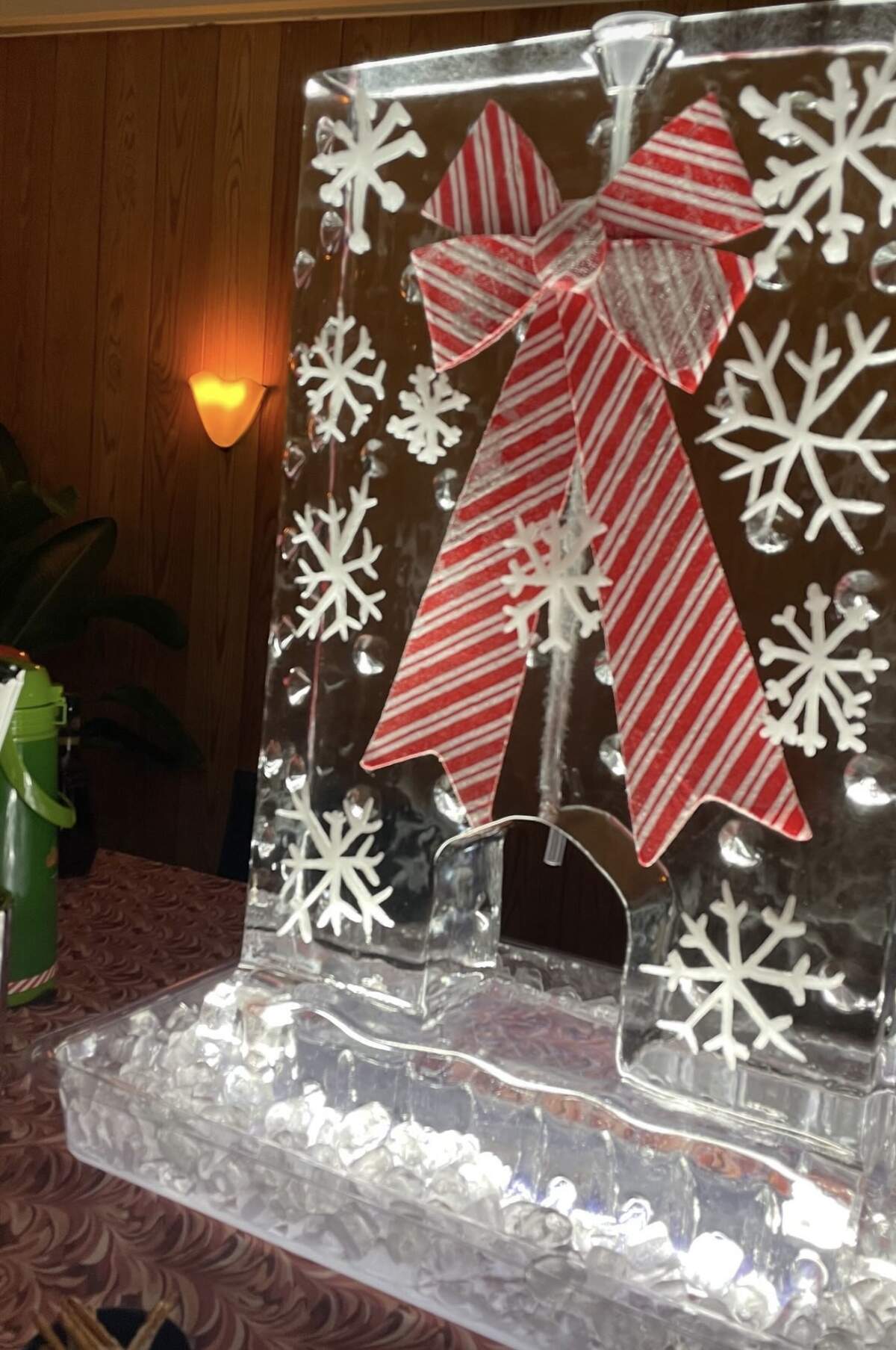 Krystal Creations Ice Art made the main attraction.
