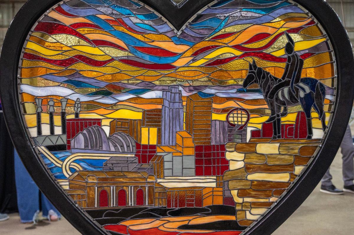 “Illuminated Heartland Vista” by artists Carol Bolt and Steven Bolt.