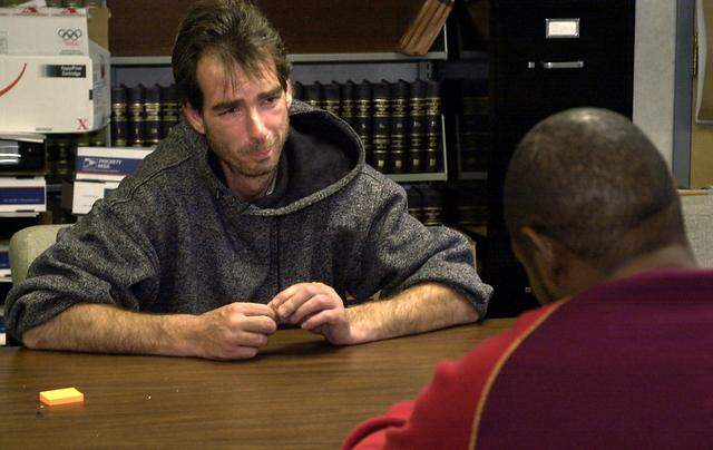 Shortly after Joe Amrine was released in 2003, Randy Ferguson showed up at the law office where Amrine worked to ask for forgiveness. They had been buddies in jail, before Ferguson testified that Amrine stabbed another inmate to death, testimony that helped put Amrine on death row. Amrine, who was innocent, had difficulty talking to or looking at Ferguson.