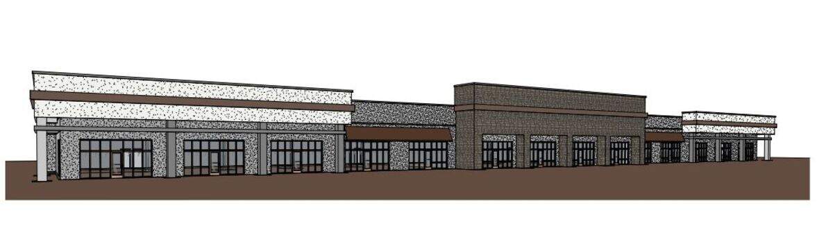 A rendering of Martin City Crossing, a 14-unit retail center scheduled to open in 2024.
