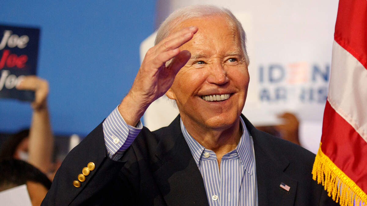 President Joe Biden appears at a campaign stop at Sherman Middle School in Madison on Friday, July 5, 2024.