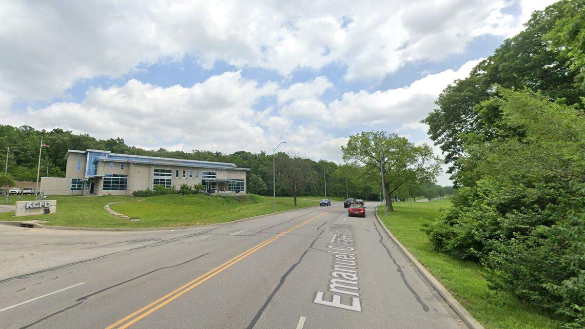 Firefighters returning to their station found a man floating in Brush Creek Monday evening in Kansas City. Fire crews pulled the body from the water and began CPR. The man, who had no identification, was pronounced dead at the hospital. This Google Maps Street View image of the area is from May.