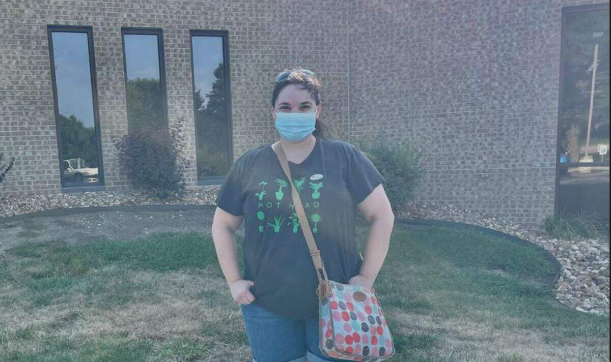 Hannah Black, 32, voted Tuesday at First Church of Nazarene 11811 State Line Rd., in Kansas City.
