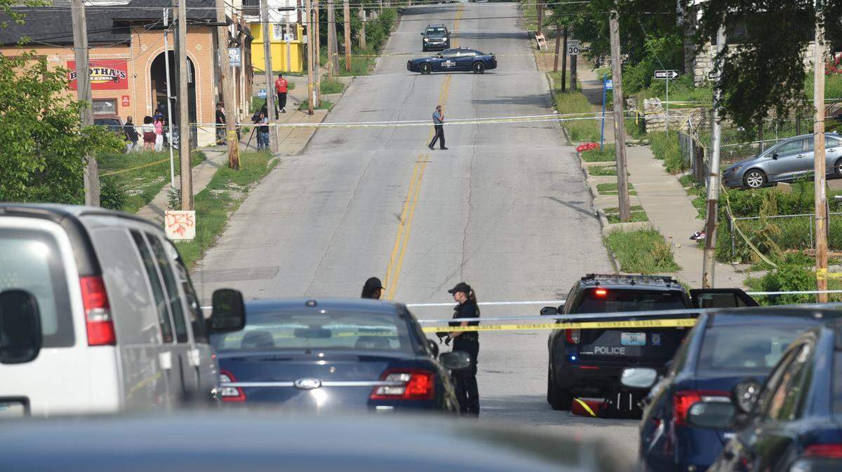 Kansas City police were investigating after two gunshot victims were found at 39th Street and Benton Boulevard and 39th Street and Chestnut Avenue on Monday afternoon. One gunshot victim, a man, died of his injuries, police said.