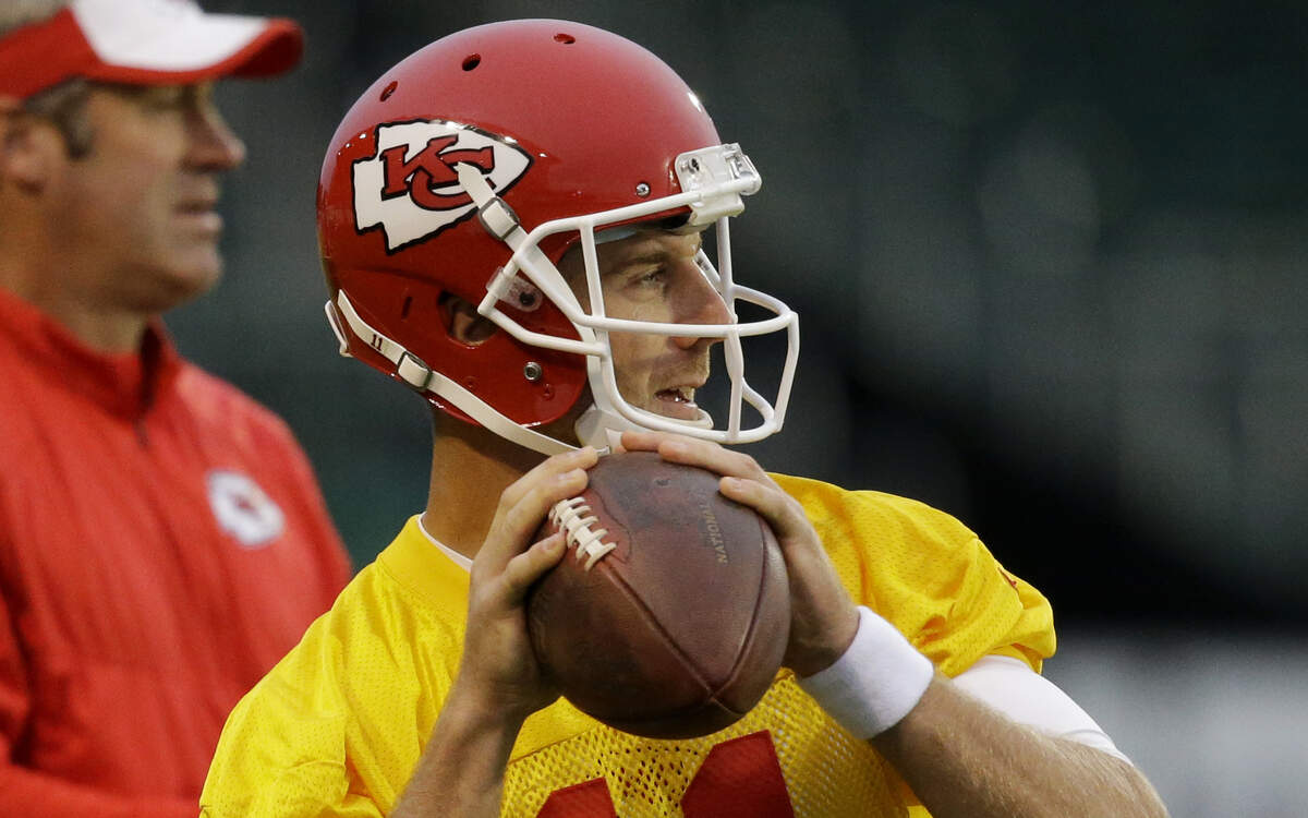 Quarterback Alex Smith practiced with the Chiefs on Friday at the Allianz Park rugby stadium in London.  The 2-5 Chiefs play the 1-6 Detroit Lions Sunday at Wembley Stadium.