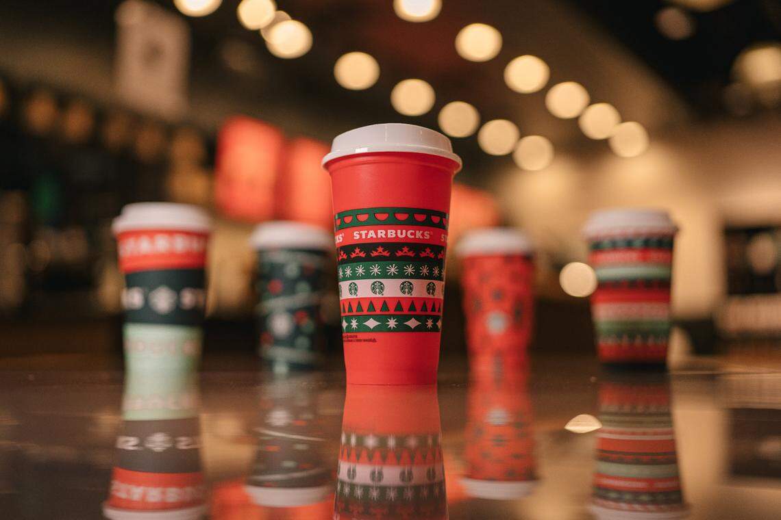 Starbucks is giving away a collectible holiday cup with the purchase of a drink from the holiday menu on Nov. 6.
