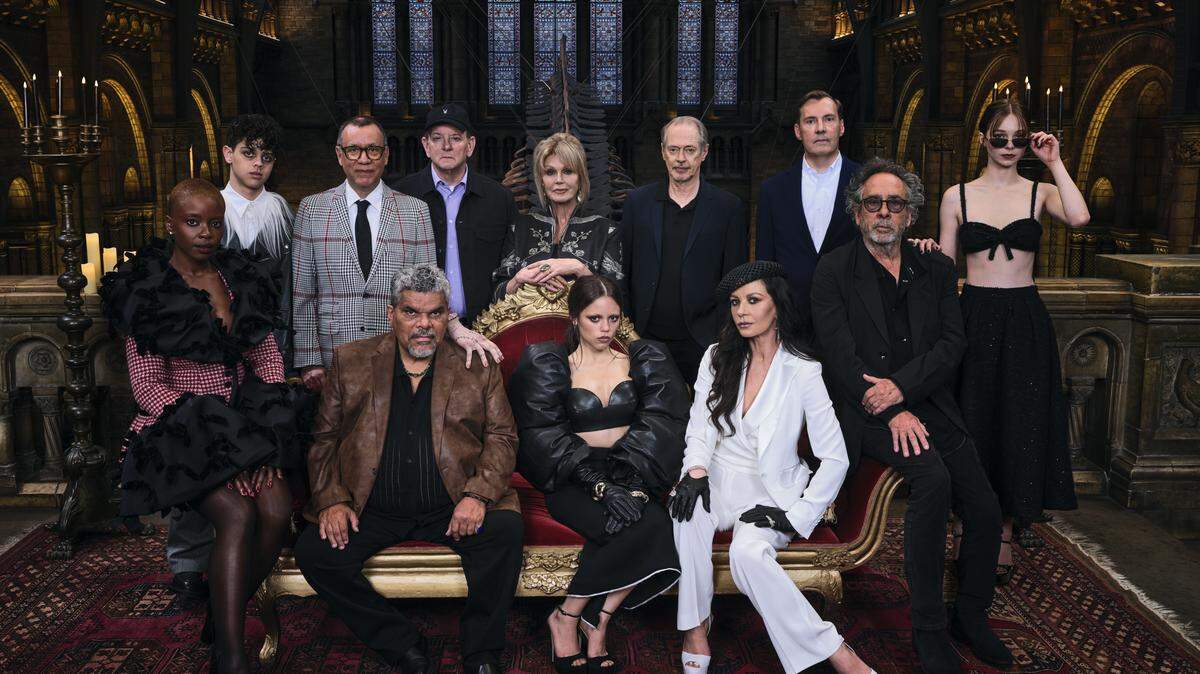 In the Season 2 premiere of the Netflix series “Wednesday” - the cast is seen here at the Natural History Museum in London - a fictionalized Kansas City is featured.