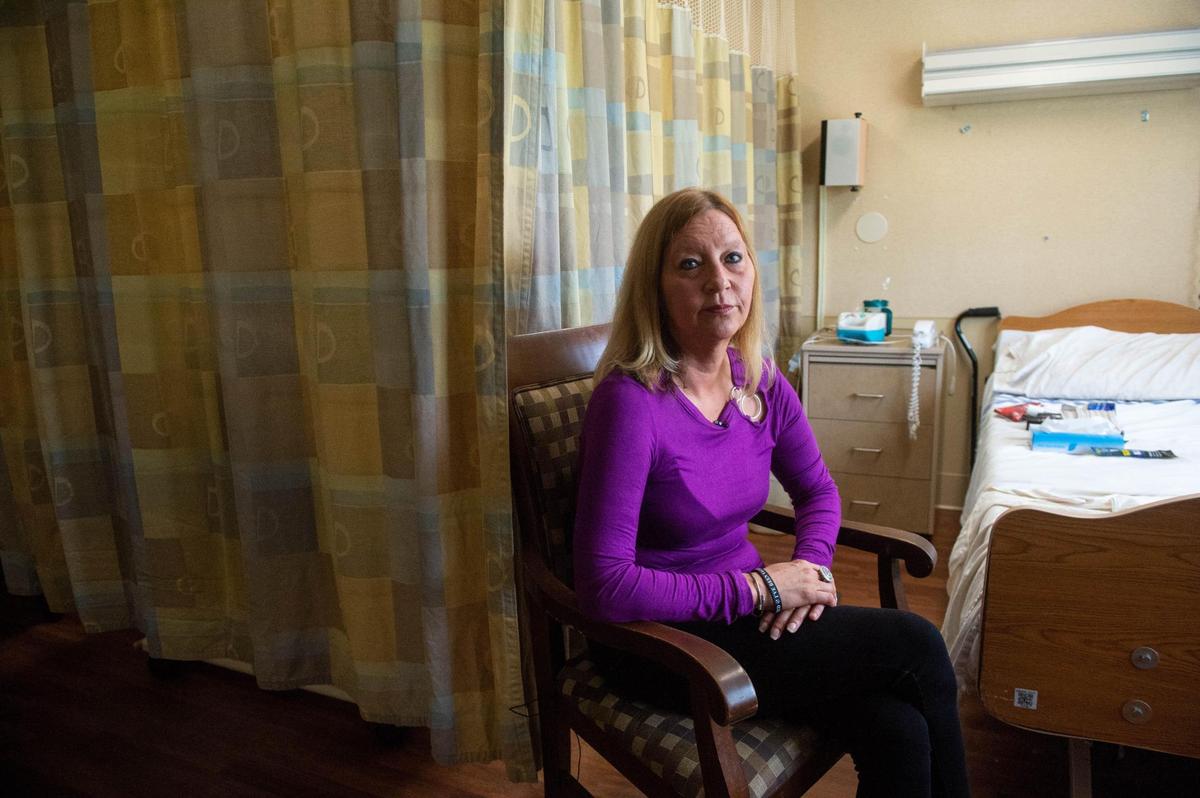 Suzanne Forbes, 51, director of admissions at Redwood of Blue River skilled nursing facility, had a very painful case of shingles over the Memorial Day weekend. She can’t wait to get her shingles vaccine when her scabs disappear.