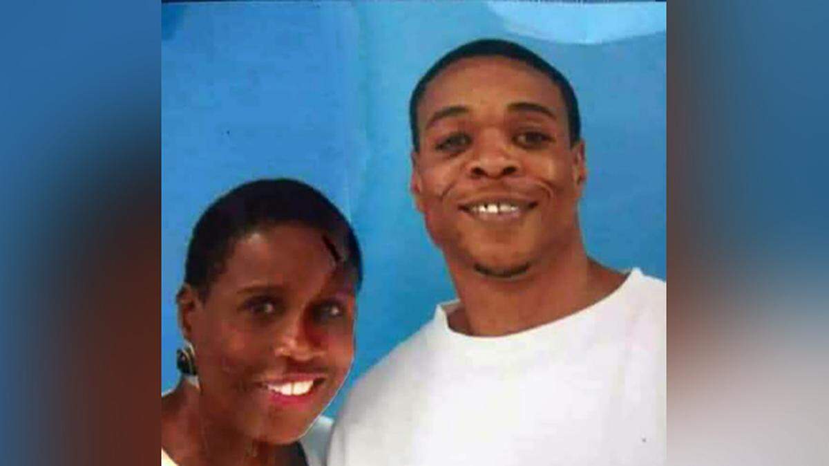 Keith Carnes, right, with his mother Eve Moffatt