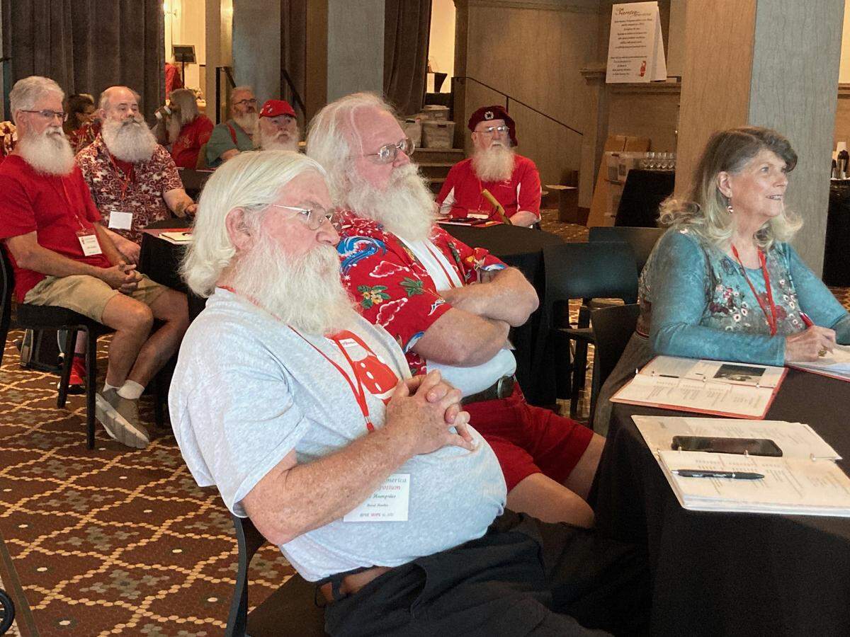 Santa Steve Humphries of Louisianna was scheduled to speak at the Santa America symposium about the special sensitivities in dealing with children in military families.