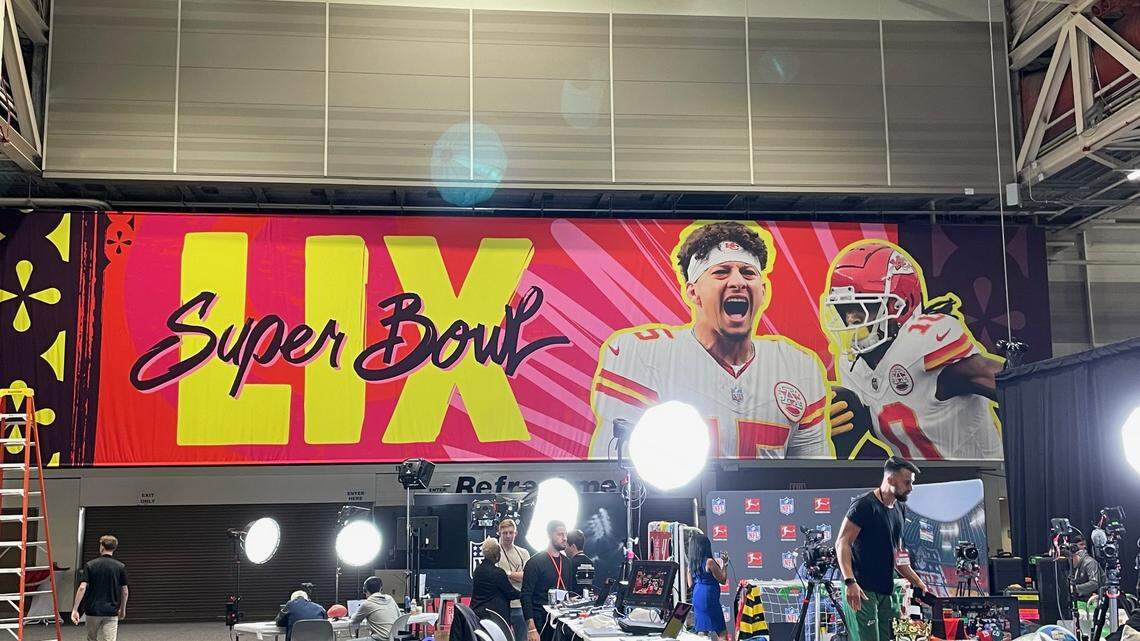Take a look at Chiefs’ locker room at Tulane University as KC prepares for Super Bowl LIX