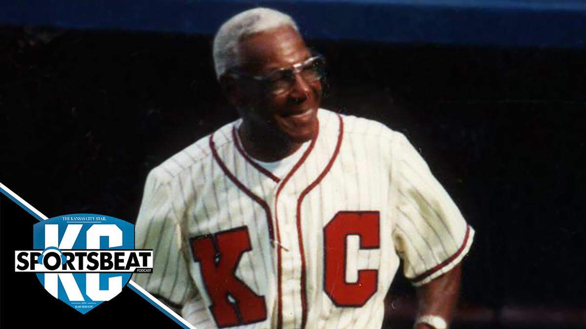 Buck O’Neil sports a uniform at the stadium in undated photo.