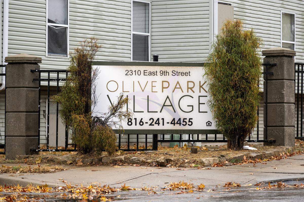 Olive Park Village Apartments at 2310 E. 9th St., are pictured on Friday, Nov. 21, 2025, in Kansas City.