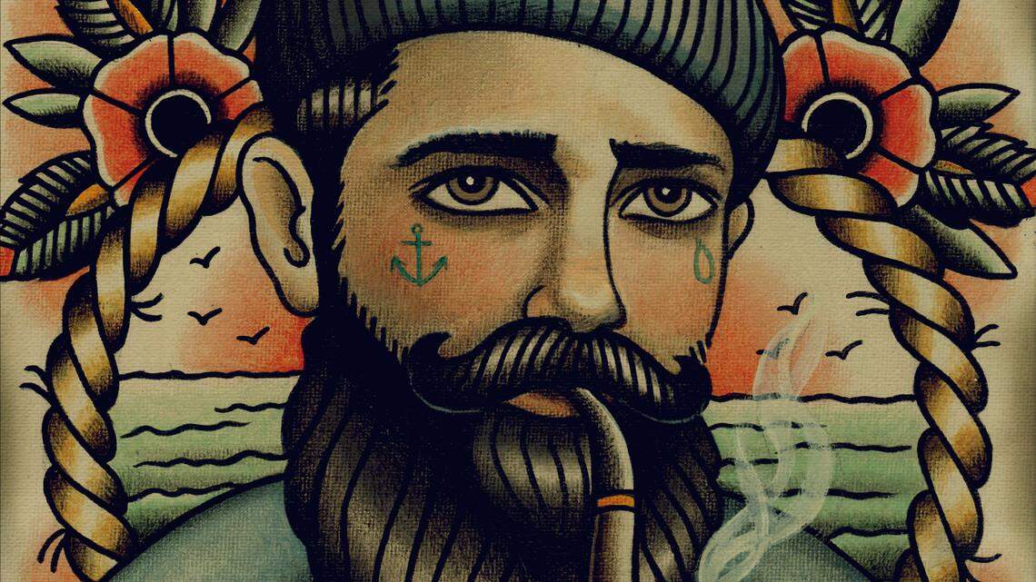 Sailor Jack's emblem of a seaman was done by Los Angeles-based tattoo artist Quyen Dinh.