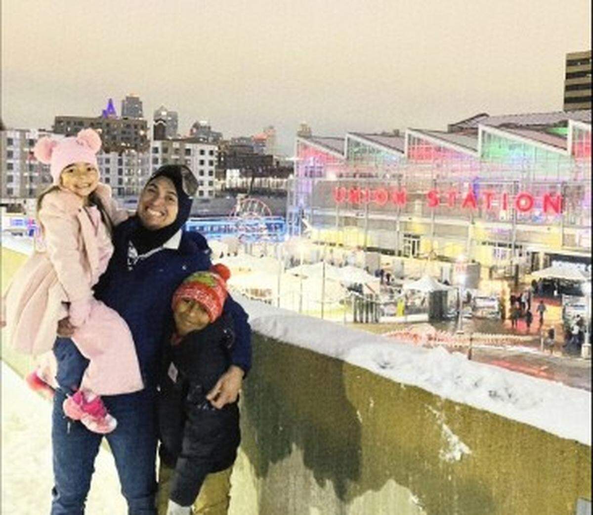 Luis Diaz Inestroza with his daughter, Janery, and step-son, Noah, outside Union Station in Kansas City. Diaz Inestroza who entered the country illegally from Honduras in 2012 at age 15, has opted to leave the country voluntarily after being arrested by ICE agents in Kansas City, Kansas.