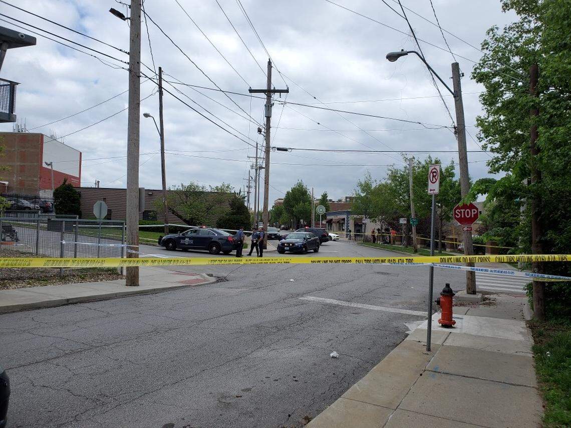 Police investigated a triple shooting Wednesday near 40th and Pennsylvania streets in the Westport area in Kansas City.