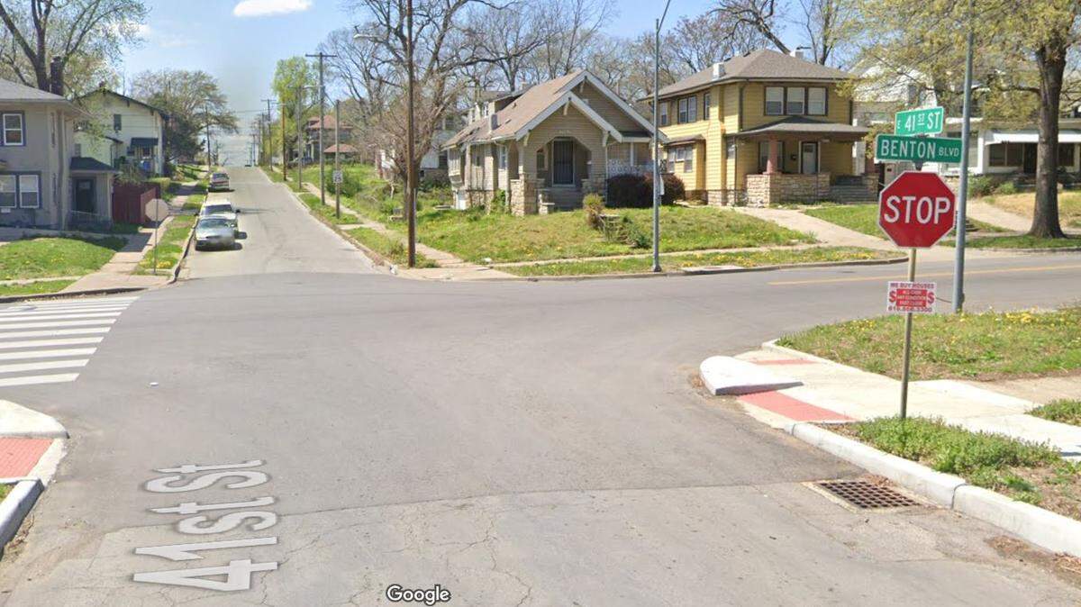 Police are investigating Kansas City’s latest homicide after a man was found unresponsive suffering from gunshot wound on a sidewalk at East 41st Street and Benton Boulevard early Friday, a police spokesman said. The man was pronounced dead at the scene. This Google Maps Street View image is from 2022.