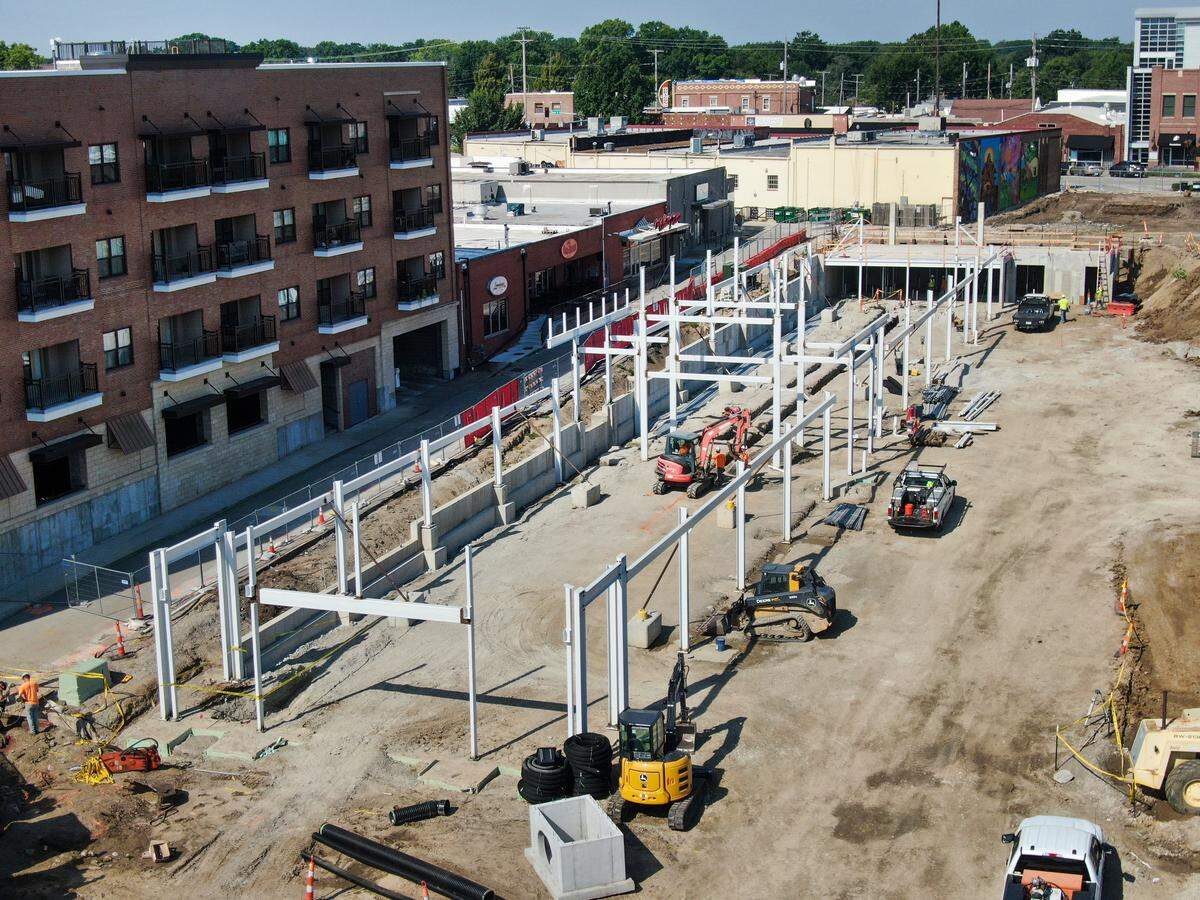 The new market space is being built to be used as a year-round gathering place.