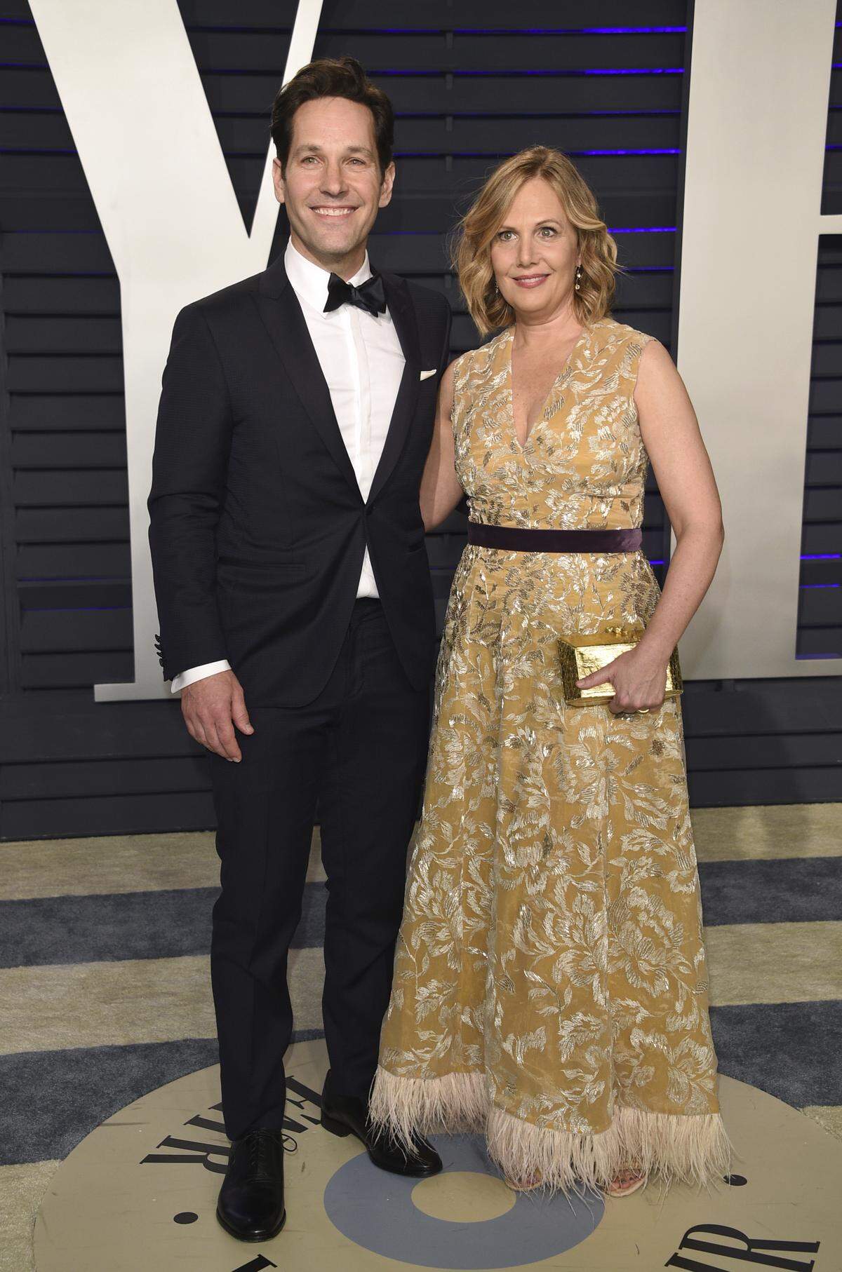 Paul Rudd, left, and Julie Yaeger arrive at the Vanity Fair Oscar Party on Sunday, Feb. 24, 2019, in Beverly Hills, Calif. (Evan Agostini/Invision/AP)