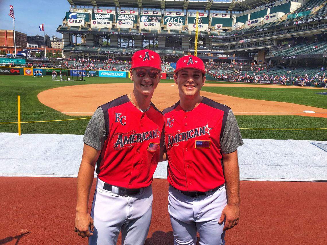 Brady Singer and Kris Bubic at the All-Star Futures Game.