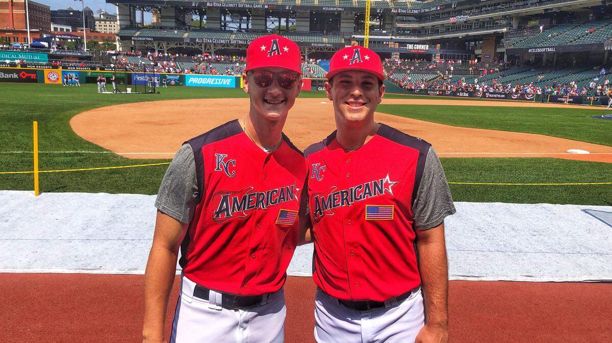 Brady Singer and Kris Bubic at the All-Star Futures Game.