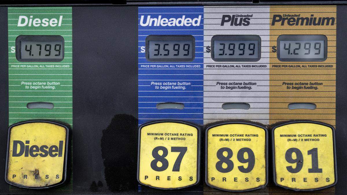 A gas pump displays fuel prices for the QuikTrip gas station at 6835 Truman Rd., on Thursday, April 23, 2026, in Kansas City.