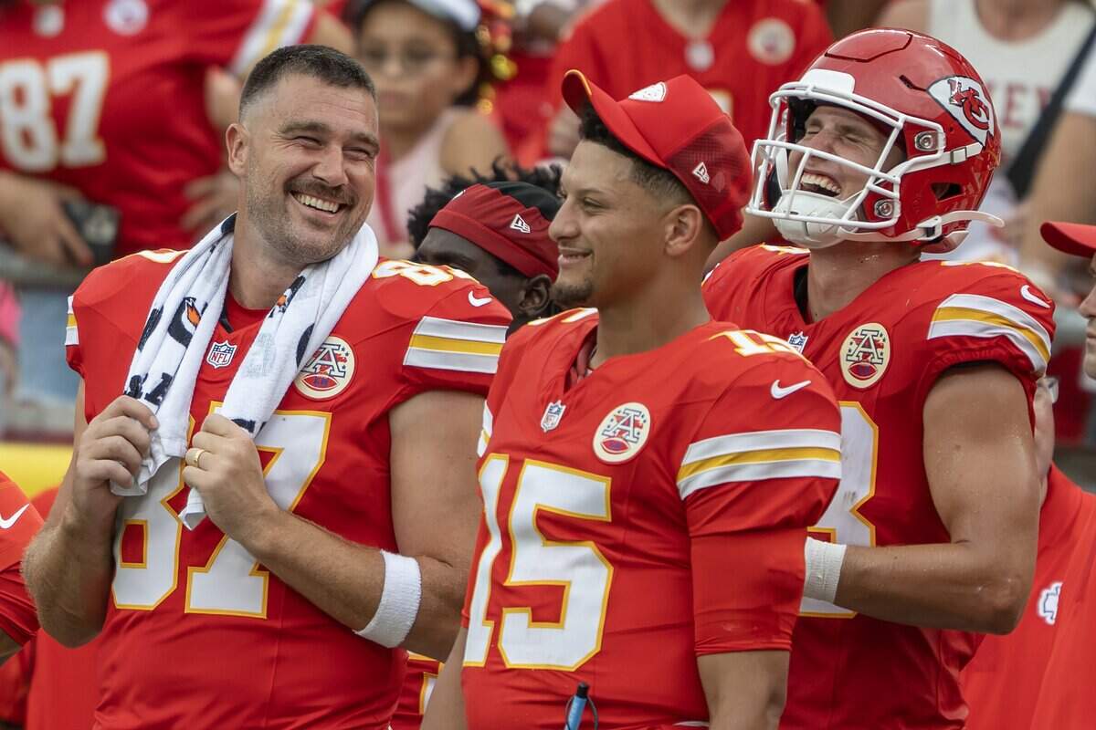 during an NFL preseason game at Arrowhead Stadium on Saturday, Aug. 15, 2026, in Kansas City.
