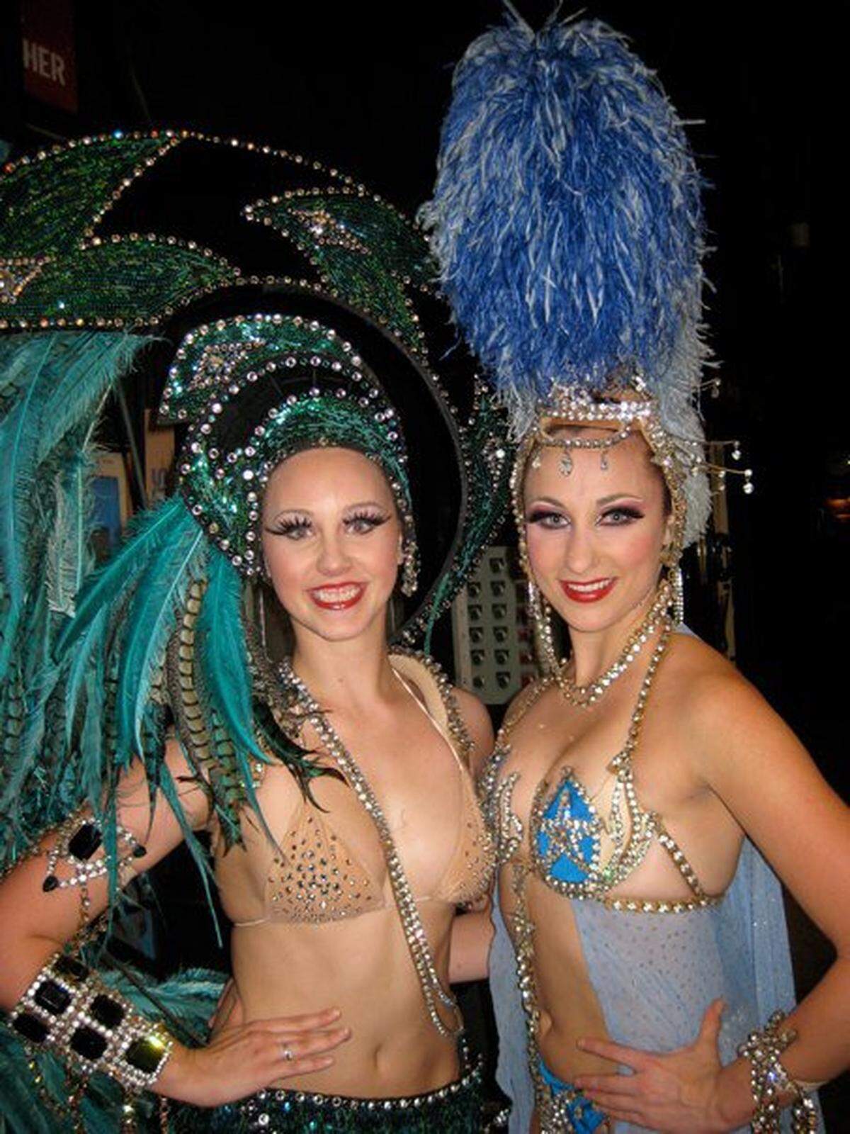 Carrie Barton, left, in her “Jubilee!” days.