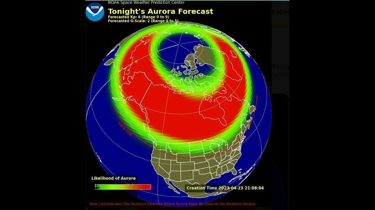 The northern lights may be visible across the Kansas City metro on Sunday evening.