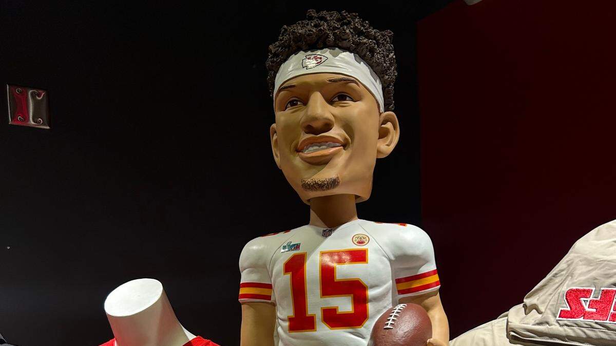 Arrowhead Stadium is selling Patrick Mahomes bobbleheads for $1,800 each.