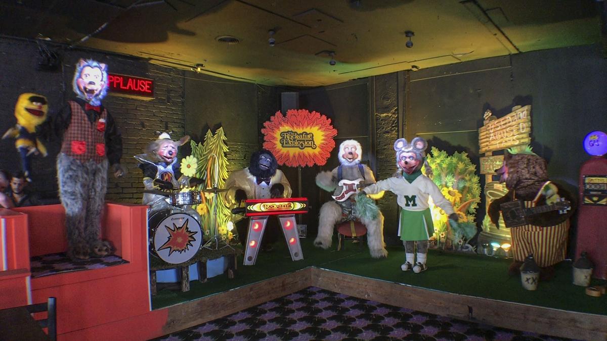 An original Rock-afire Explosion band from ShowBiz Pizza, a chain of family entertainment centers from the 1980s and early 1990s, is the centerpiece of a new Kansas City arcade bar, also called Rock-afire.