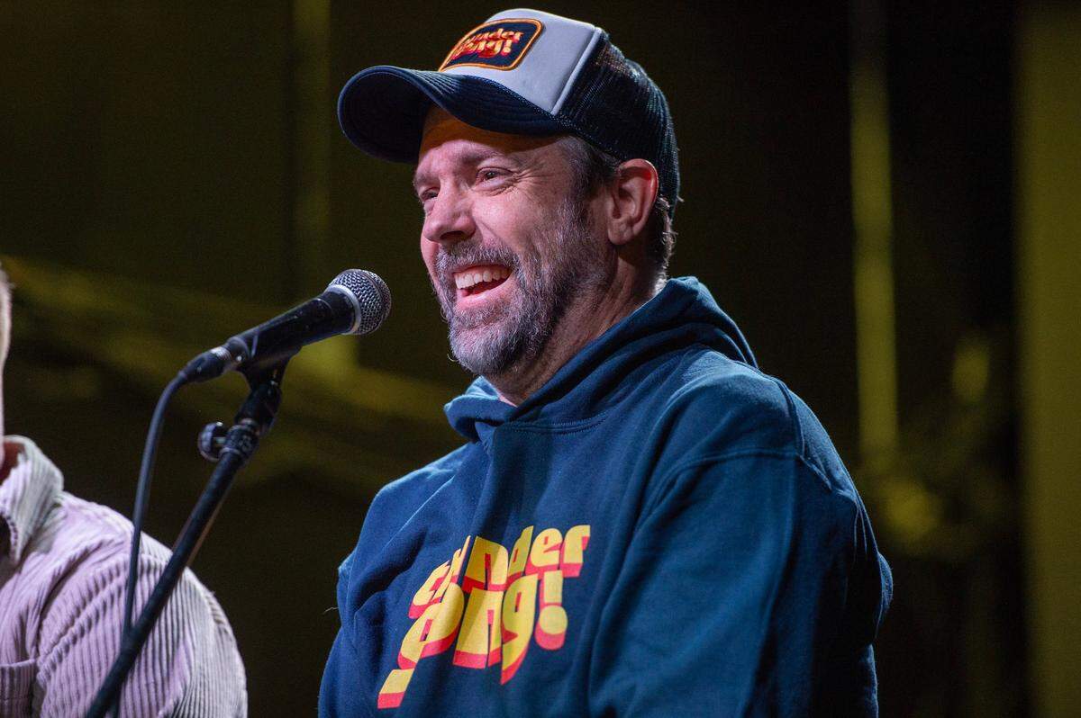 Jason Sudeikis, seen here in November at the Thundergong fundraiser in Kansas City, pops up in a Michelob Ultra Super Bowl commercial with soccer great Lionel Messi.