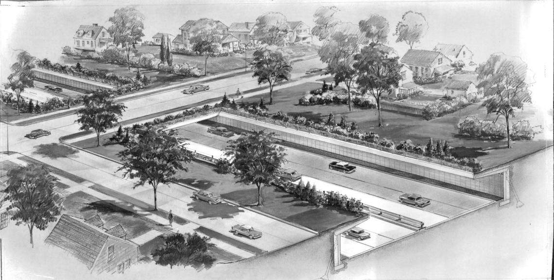 A 1964 highway engineering study provided residents with a preview of what a modern highway through Southtown neighborhoods might look like.