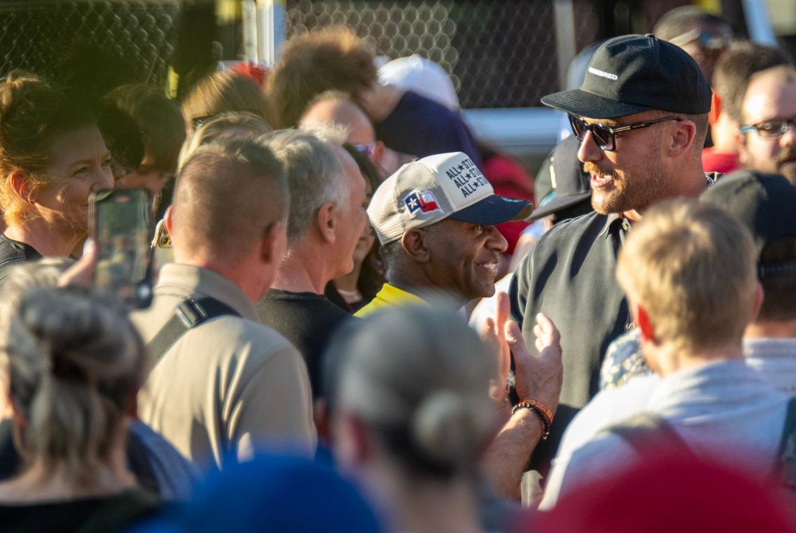 Travis Kelce greeted fans and car enthusiasts who flocked to Kelce Car Jam in Kansas City on Saturday, October 5, 2024.