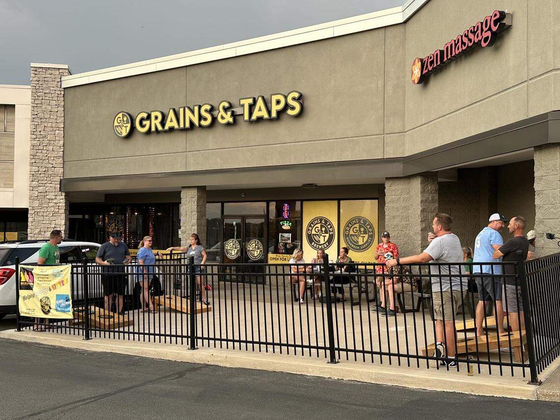 Grains and Taps Brewery and Home Brew Supply Store is located at 310 SW Blue Parkway in the Pine Tree Plaza.