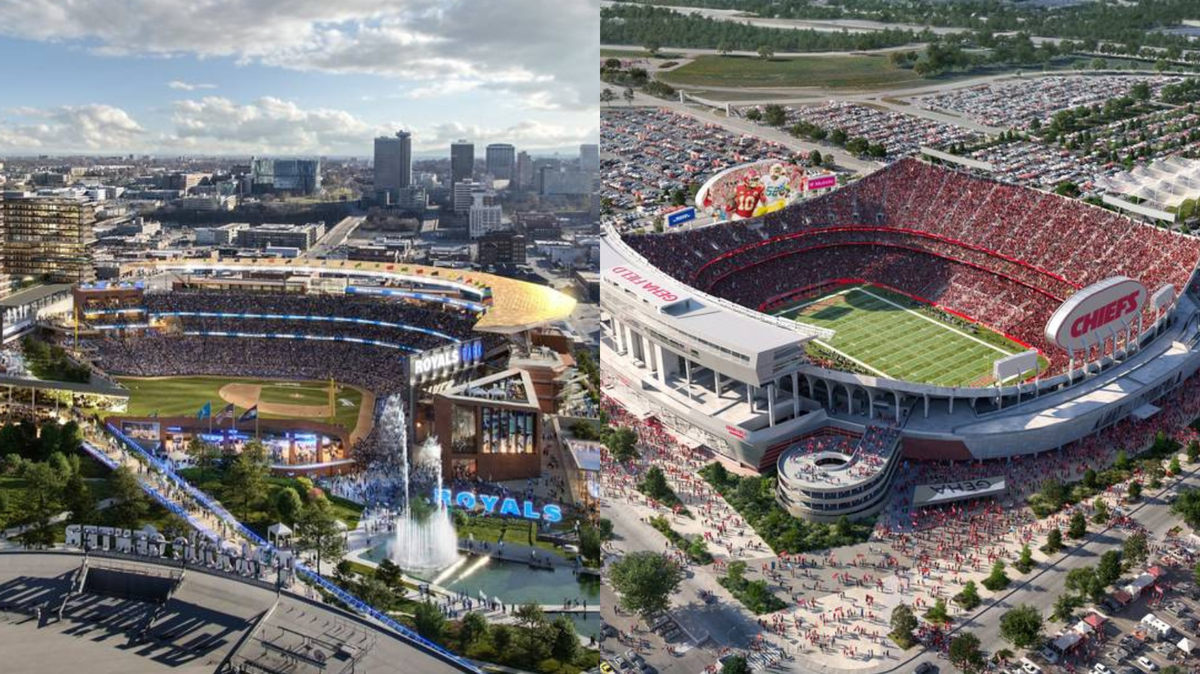 A Jackson County sales tax on the April 2 ballot would help pay for a Royals ballpark in the Crossroads and renovations to Arrowhead Stadium. The teams each released renderings of their proposed projects.