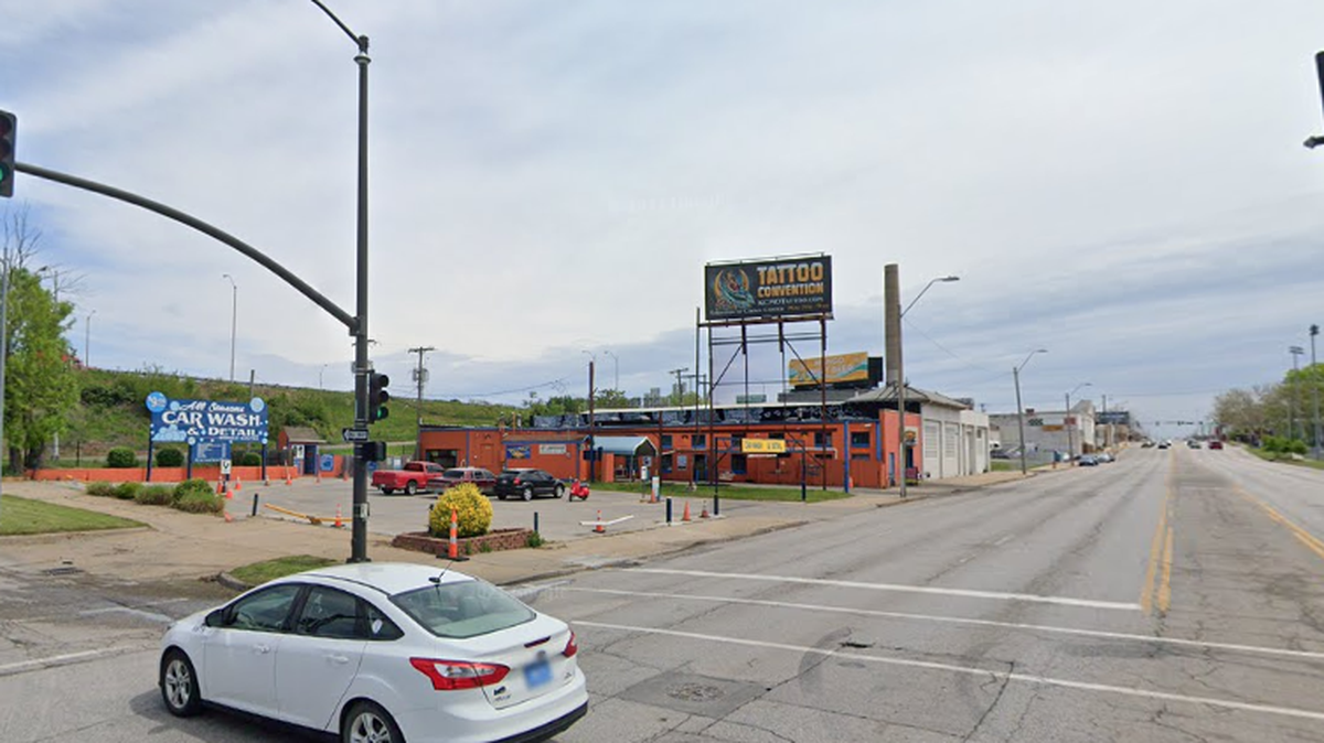 A bicyclist was injured in Kansas City Friday, police say.