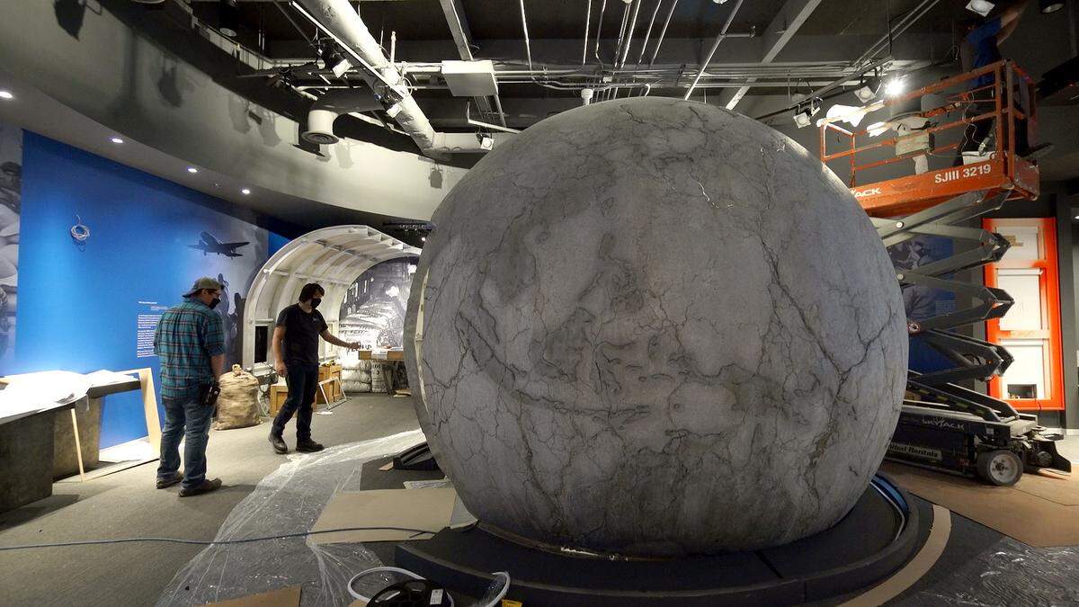 In the newly renovated Truman Library, this globe will highlight the international problems Harry Truman faced after World War II.