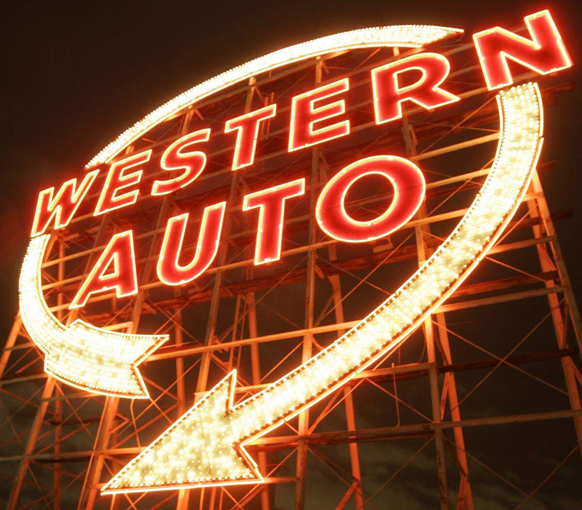 Western Auto sign as seen in 2018.