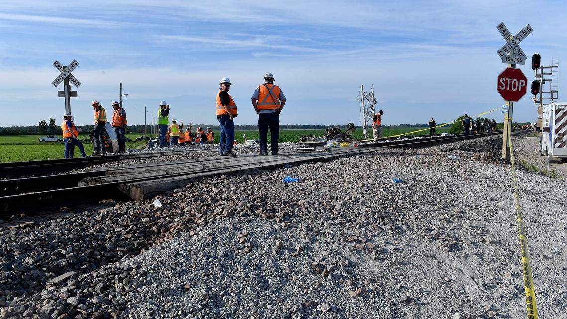 Officials know upgrades such as lights and gates can improve safety at crossings like this one near Mendon, Missouri, where four people died in June.