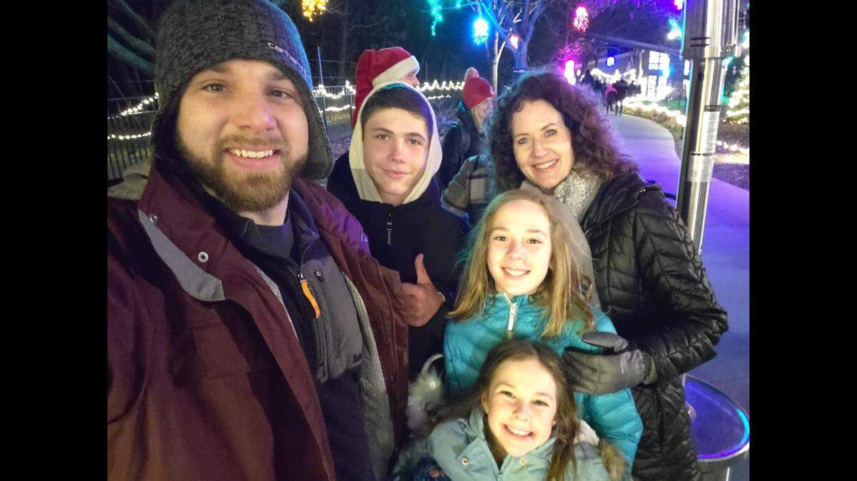 The Pflumm family on a walk with Max over the 2021 Christmas holiday.