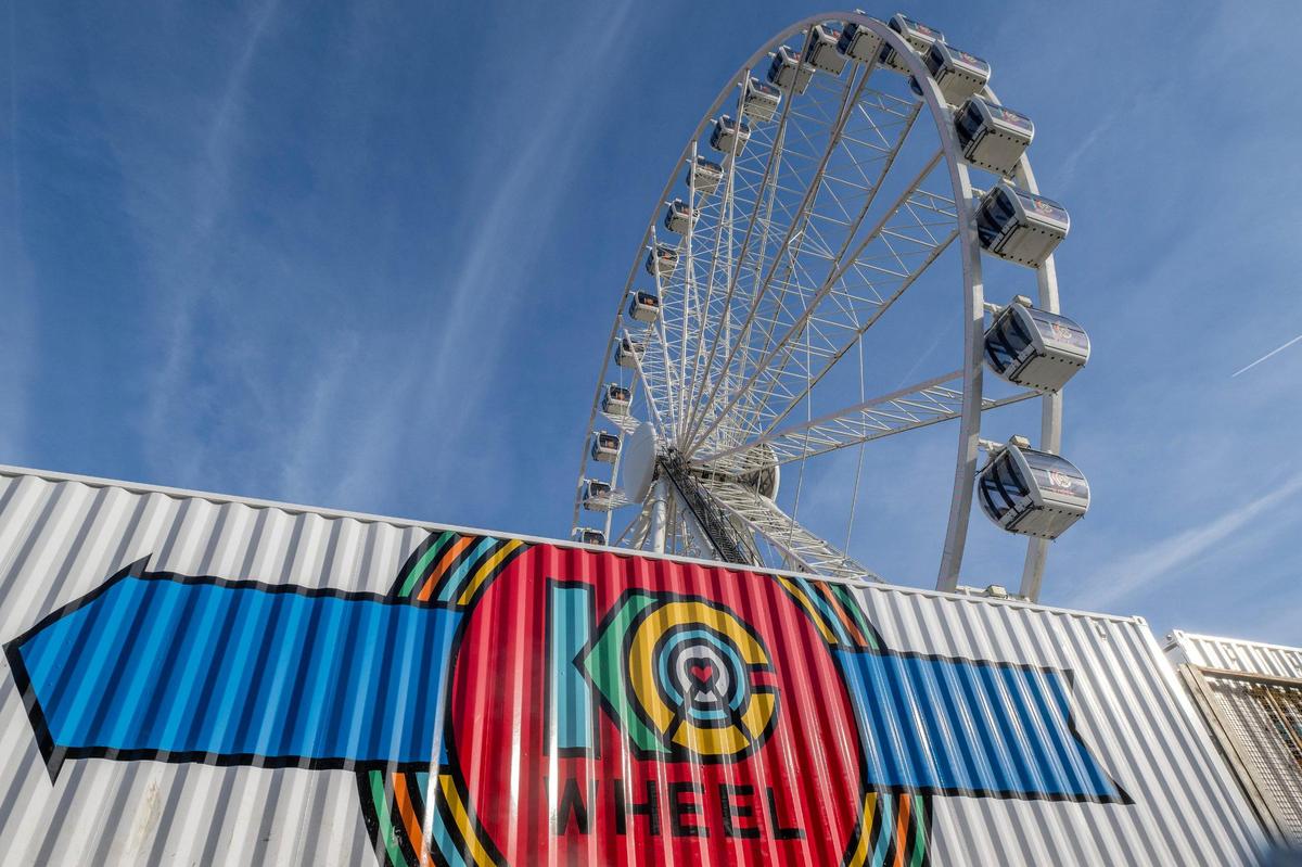 KC Wheel is seen at Pennway Point district on Wednesday, Dec. 13, 2023, in Kansas City.