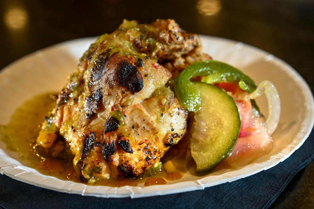 Poio’s grilled chicken thigh.