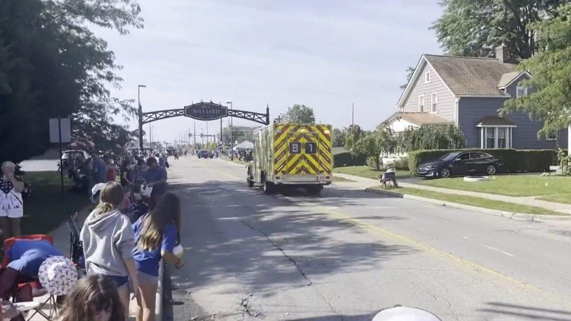 A 7-year-old girl was struck by a vehicle during a Fourth of July parade, according to local news reports.