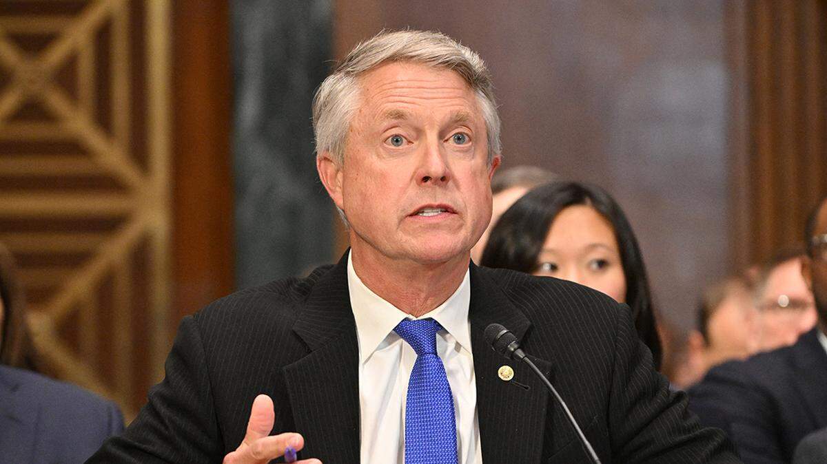 US Senator Roger Marshall, a Republican from Kansas, testifies during the Senate Judiciary Committee hearing entitled “Breaking the Visa-Mastercard Duopoly: Bringing Competition and Lower Fees to the Credit Card System” on Capitol Hill in Washington, DC, on November 19, 2024. (Photo by ROBERTO SCHMIDT / AFP) (Photo by ROBERTO SCHMIDT/AFP via Getty Images)