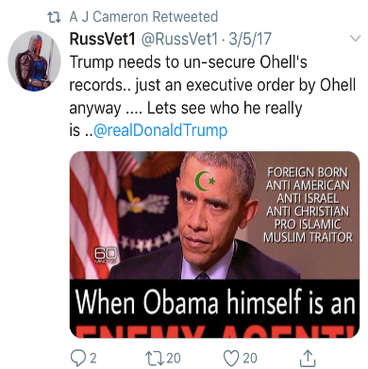 Roeland Park City Council candidate A.J. Cameron has been under fire after several controversial tweets were discovered on his account page.