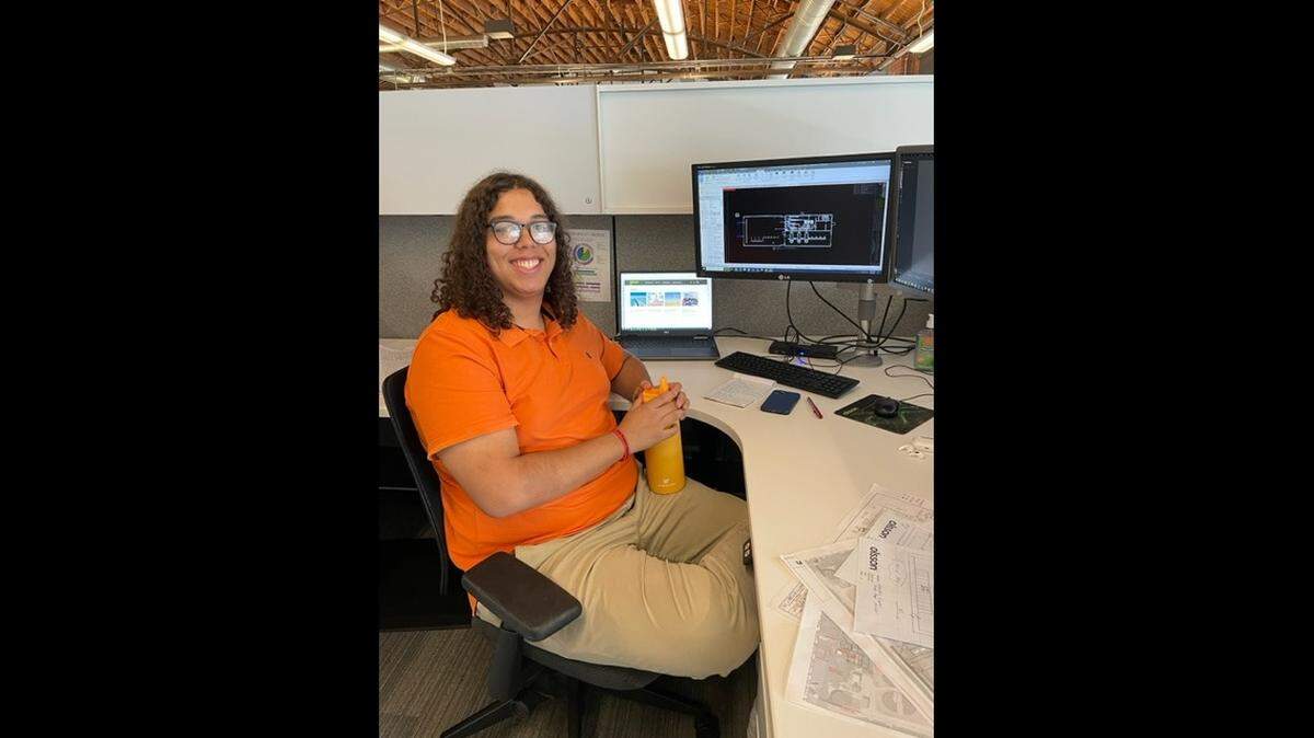 Kayshawn Whitworth, a student at the University of Central Missouri’s Missouri Innovation Campus in Lee’s Summit, has a three-year paid internship with Olsson Engineering as part of a special program.