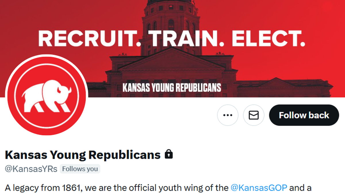 Screenshot of the Kansas Young Republicans X account