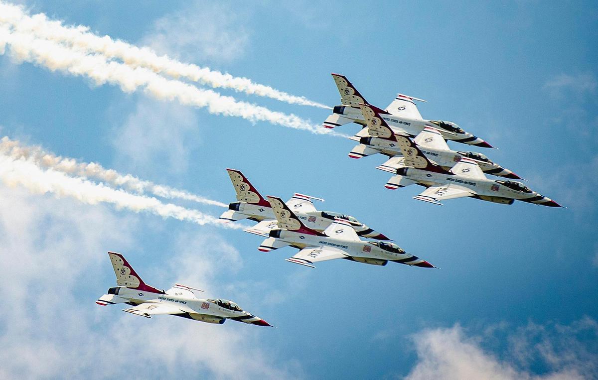The U.S Air Force Thunderbirds performed at KC Air Show Saturday, July 3, at the New Century AirCenter in Gardner, Kansas.